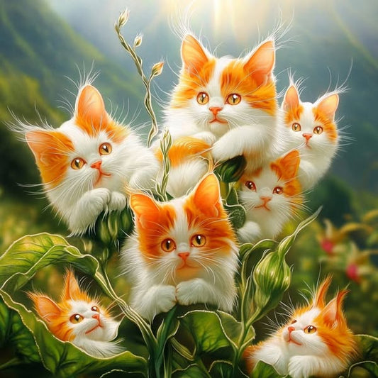 Amazing plants! Cat's eye dazzle - Orange white