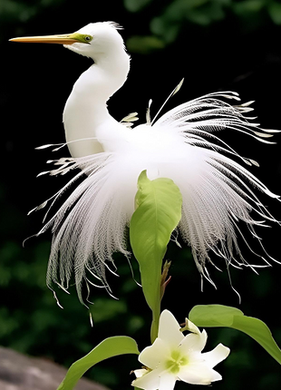 Egret Orchid Flower-Purity And Elegance