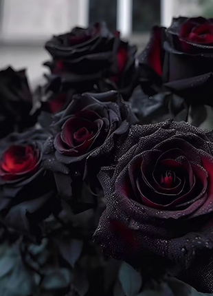 Rare Black Red Rose Flower Seeds