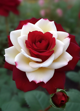 Rare Twin Red White Rose Flower Seeds