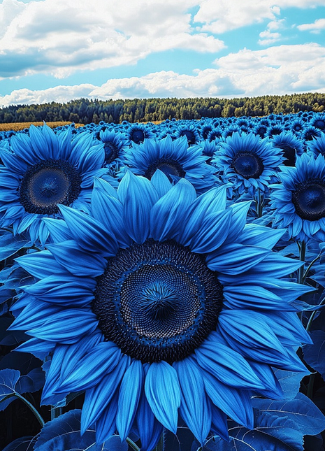 Blue Sunflower (Helianthus Annuus 'Blue Beauty')