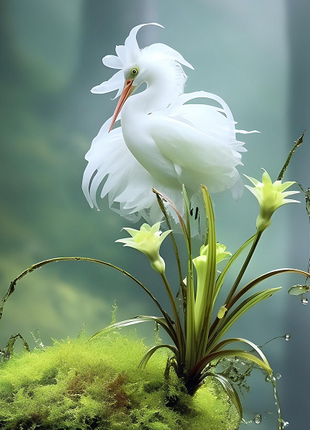Egret Orchid Flower-Purity And Elegance