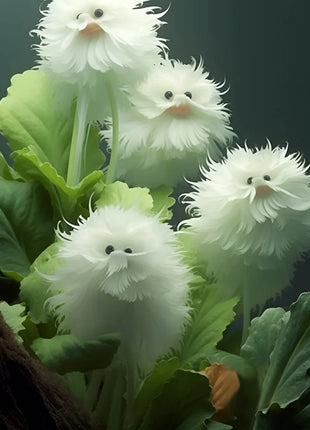 Cat's eye dazzle-duck white