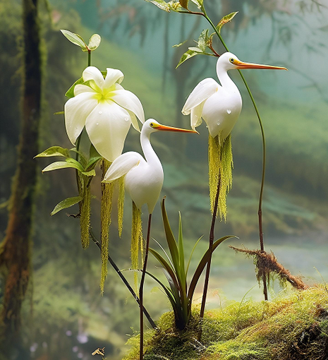 Egret Orchid Flower-Purity And Elegance