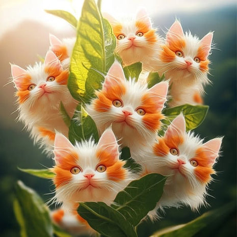 Amazing plants! Cat's eye dazzle - Orange white