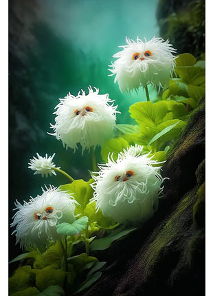 Cat's eye dazzle-Curly white