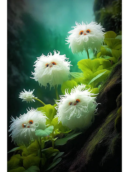 Cat's eye dazzle-Curly white