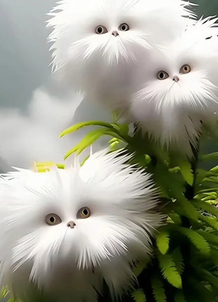 Cat's eye dazzle-lion white