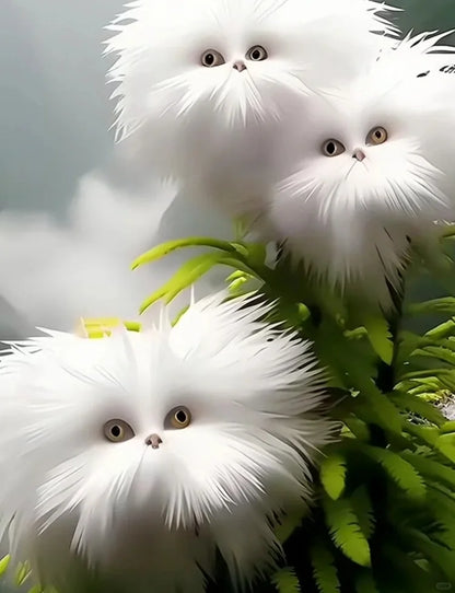 Cat's eye dazzle-lion white