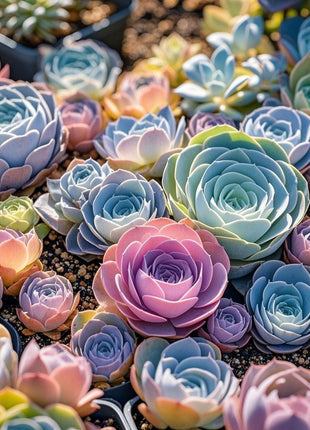 Transform Your Space with These 500 Multi-Color Mountain Rose Succulents!