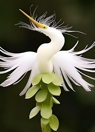 Egret Orchid Flower-Purity And Elegance