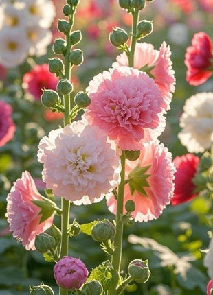 200 Hollyhock Seeds with Stunning Tall Blooms, Perfect for Fences, Natural Screens & Bee Gardens