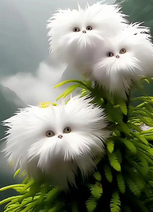 Cat's eye dazzle-lion white