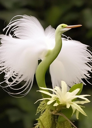 Egret Orchid Flower-Purity And Elegance
