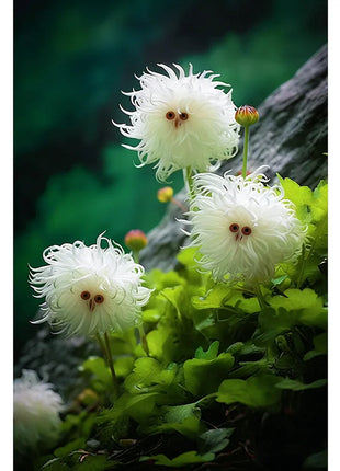 Cat's eye dazzle-Curly white