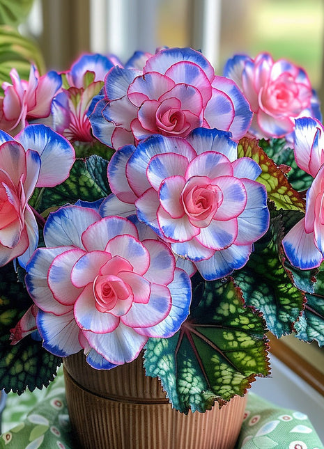 Rare Begonia Seeds - Blue and Pink